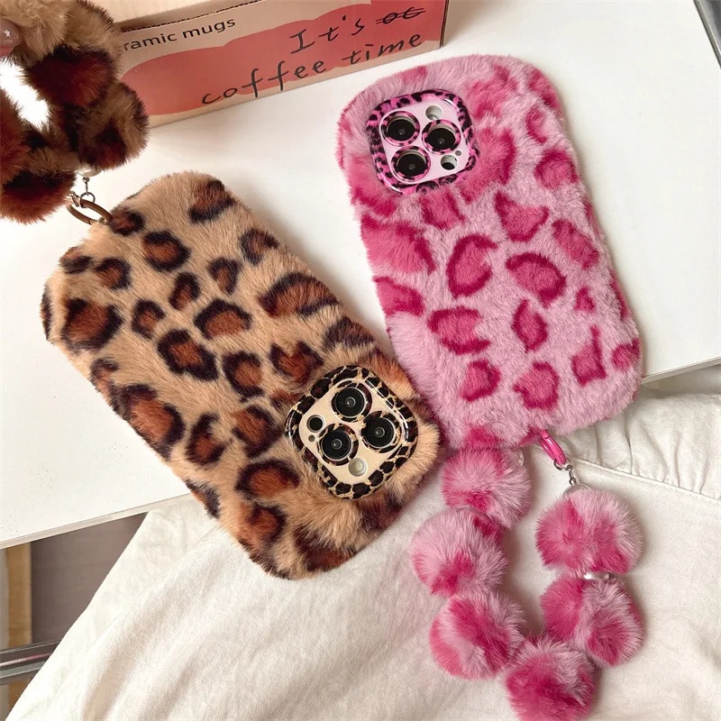 Phone Cases Iphone 13 - Modne futrzane etui na telefon z